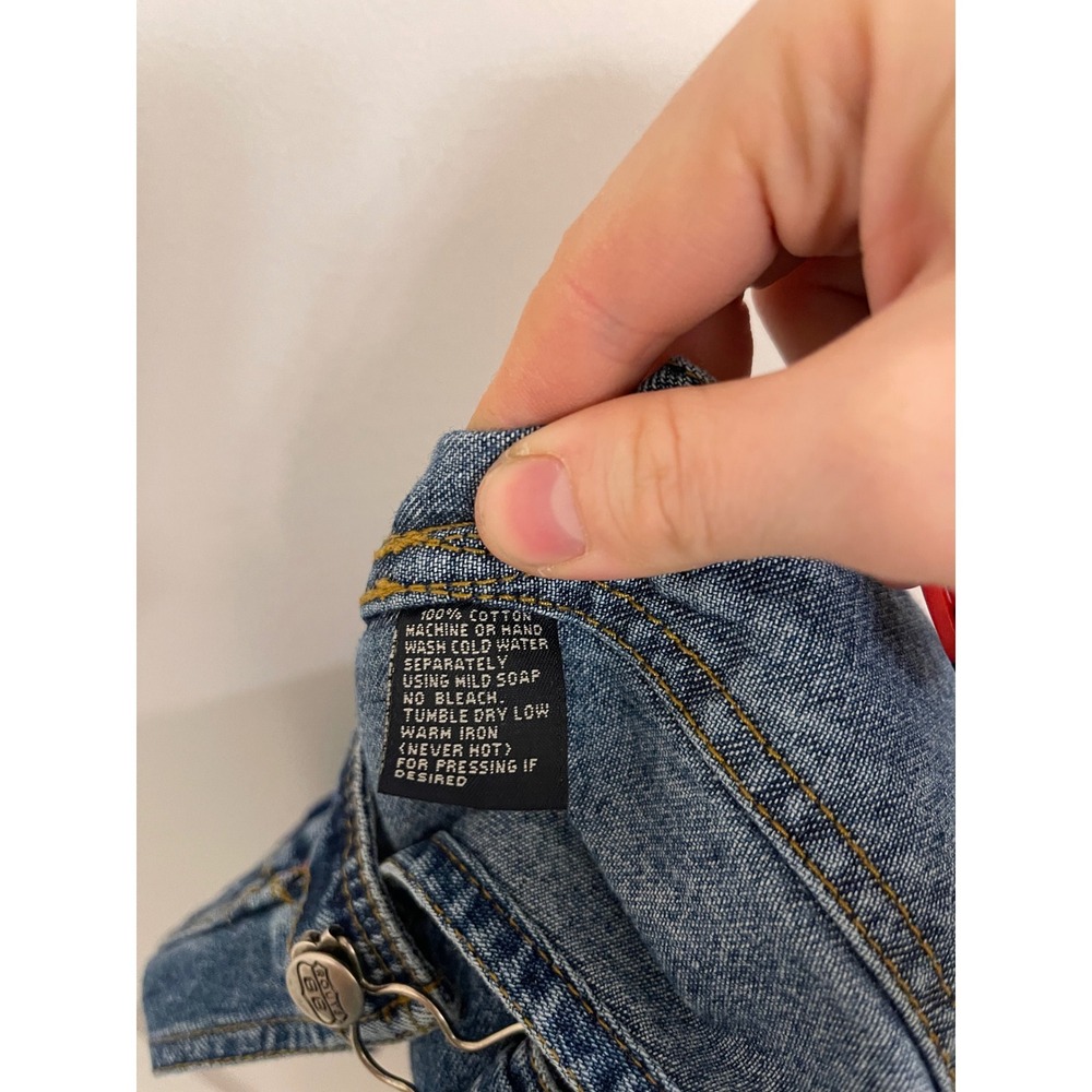 Vntage Route 66 Womens Denim Jumowr Overall Mini Dress Corset 90s - Picture 9 of 9